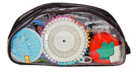 Sewing Kit In Transparent Plastic Bag icons