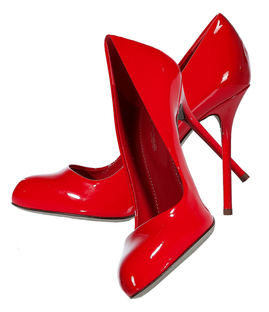 Shiny Pair Of Red Women Shoes png icons