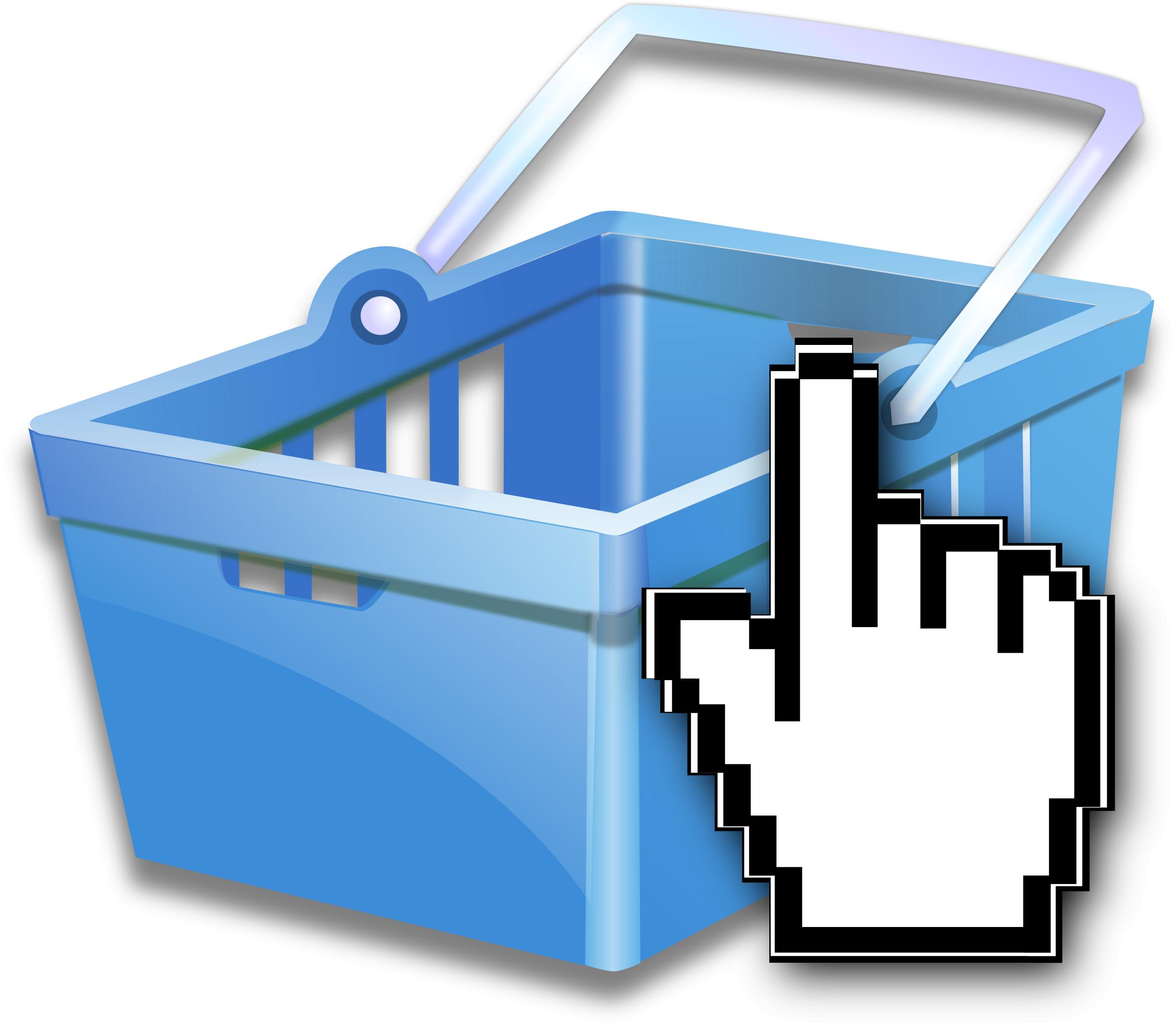 Shopping basket blue PNG icons