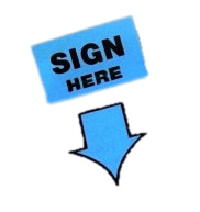 Sign Here Blue Arrow icons