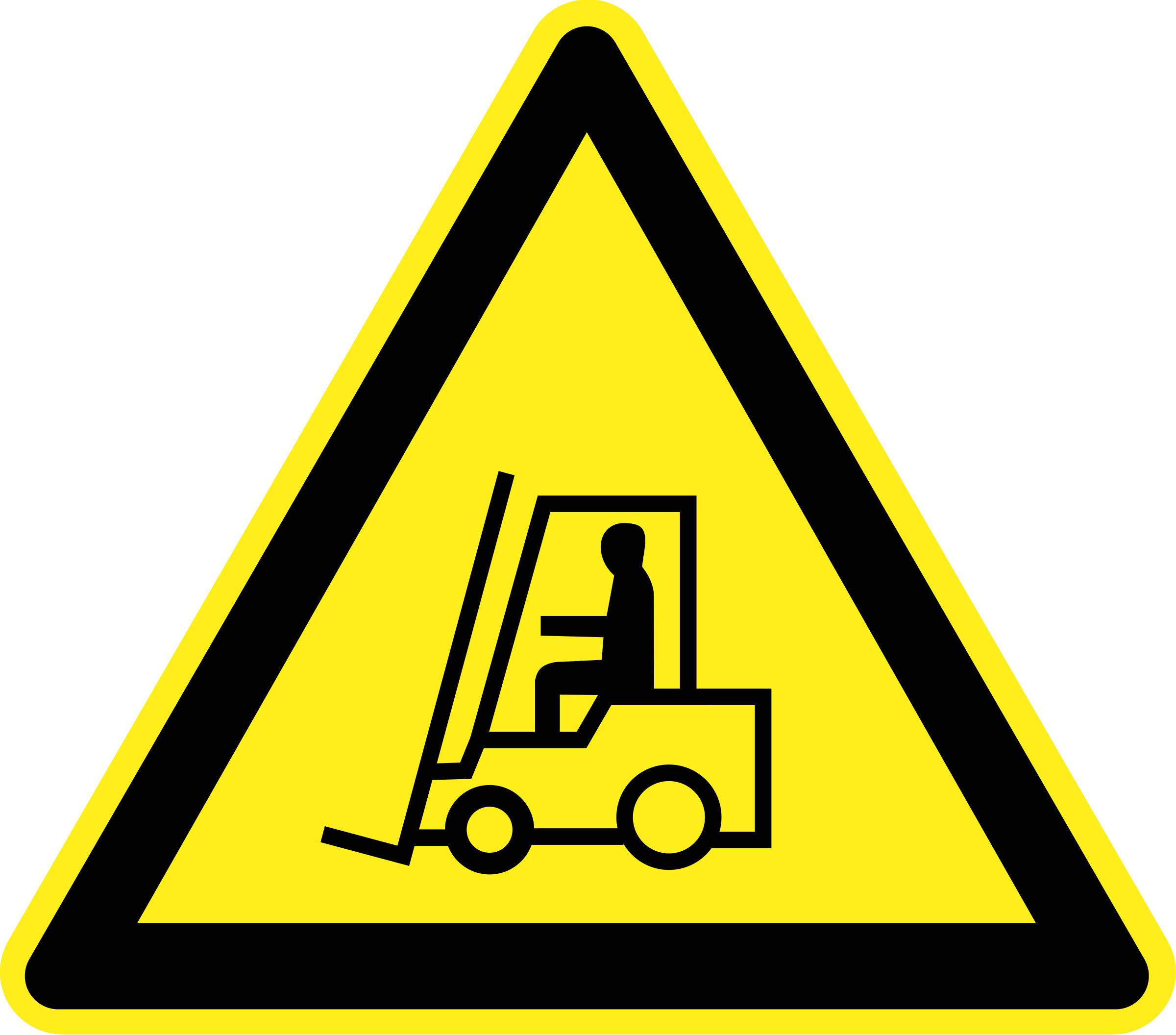 Signs Hazard Warning - lift trucks png