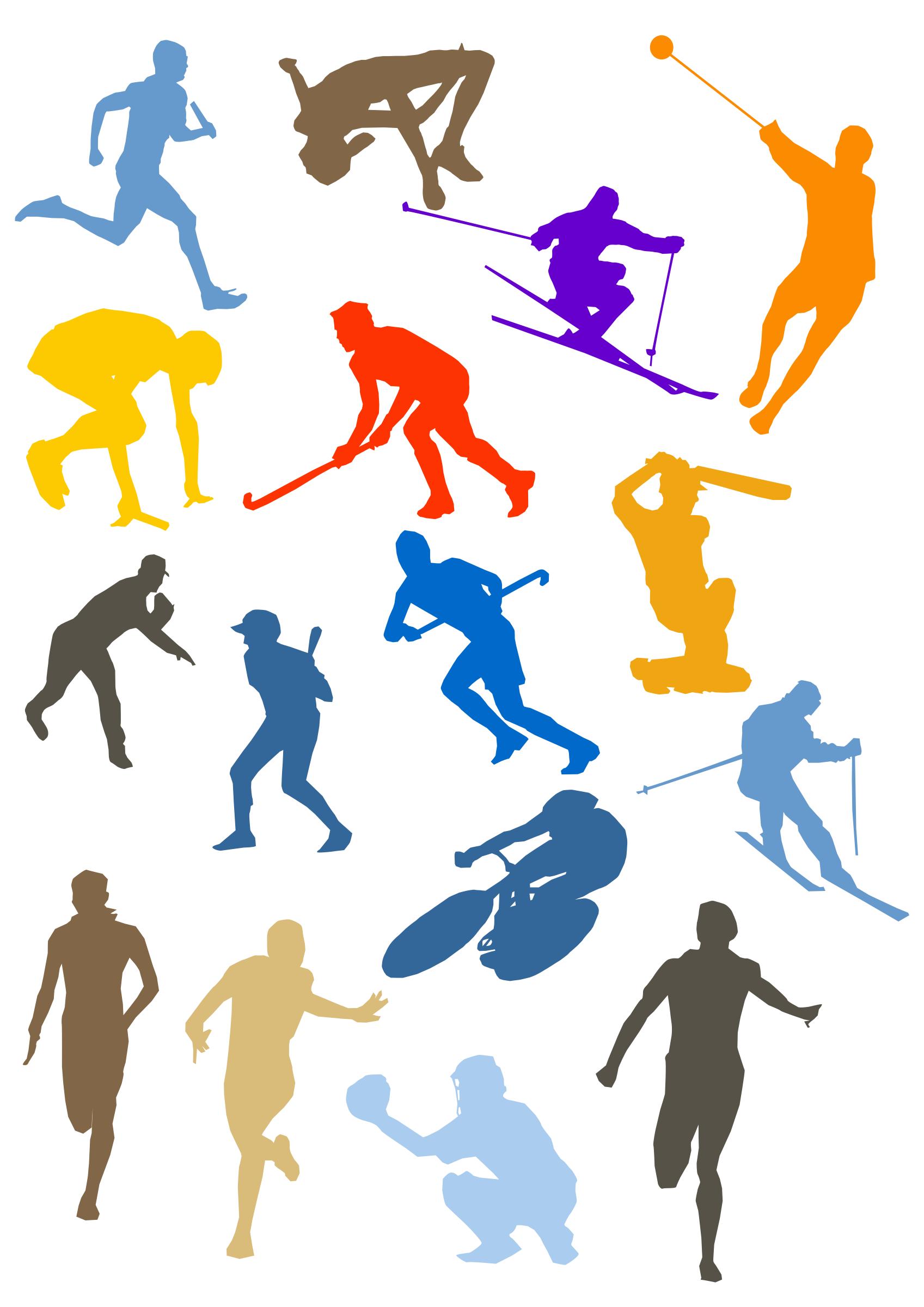Silhouette Sport Disciplines Set png icons
