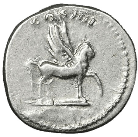 Silver Denarius With Pegasus Image icons