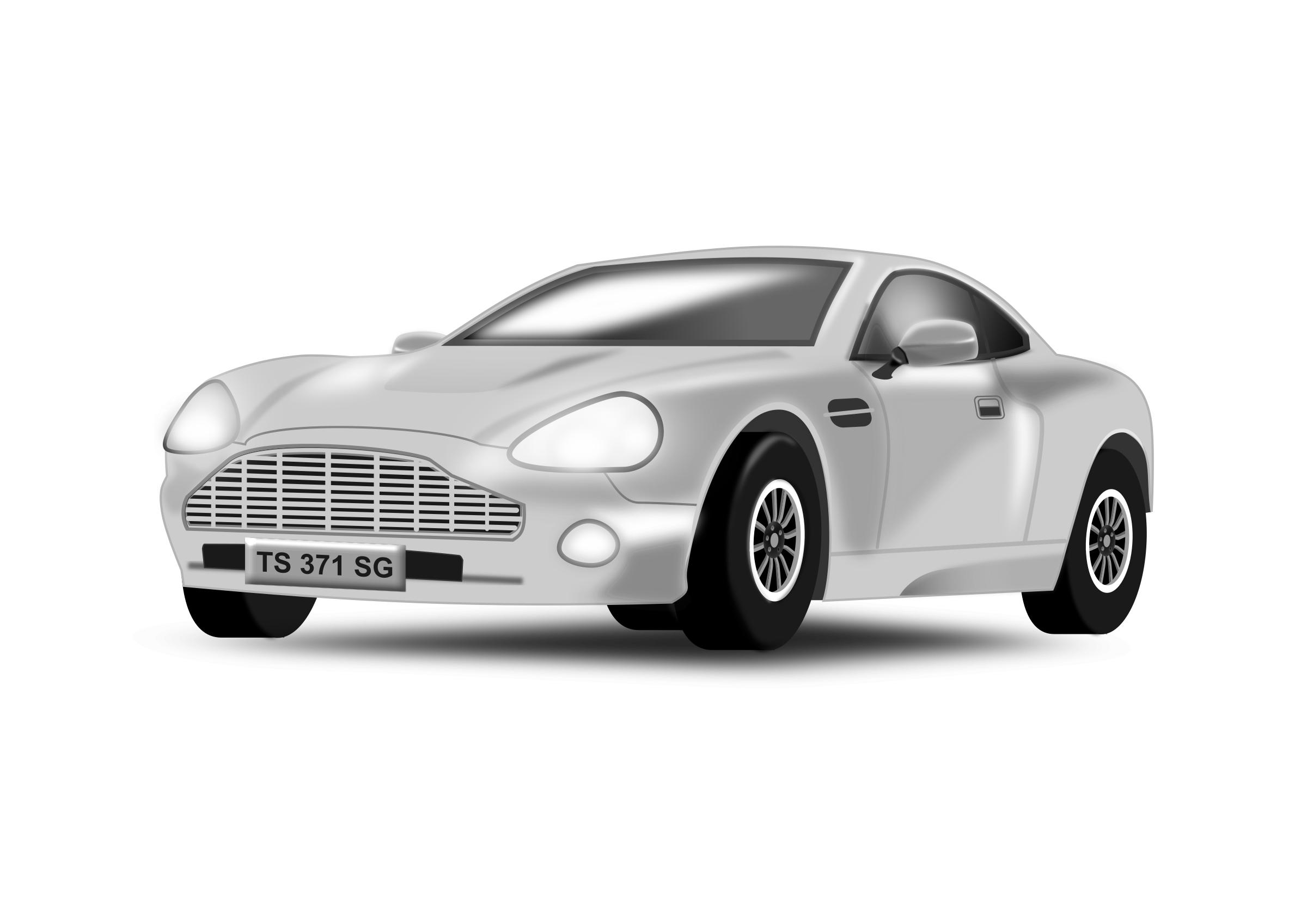 Silvery Car png