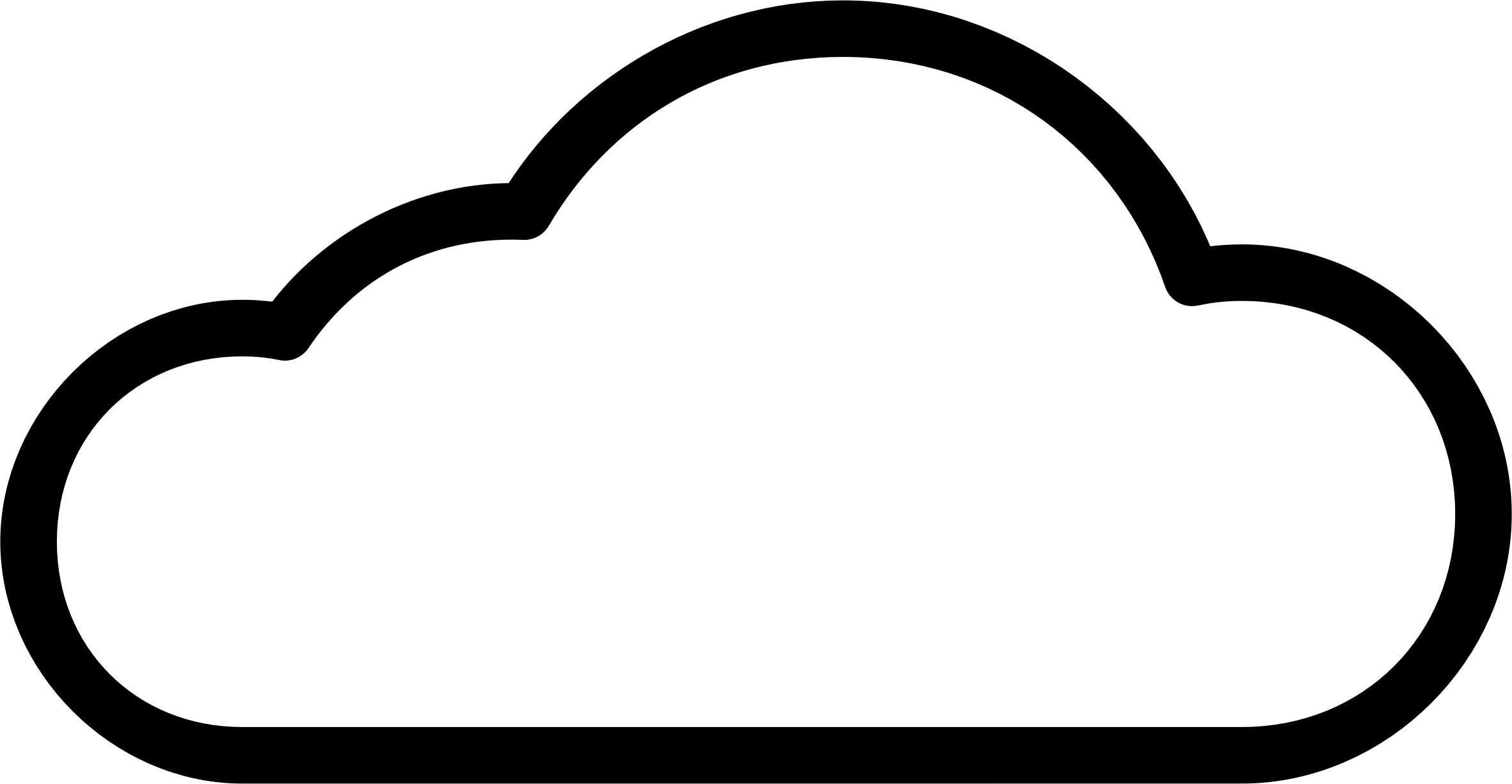 Simple cloud icon – flat base png