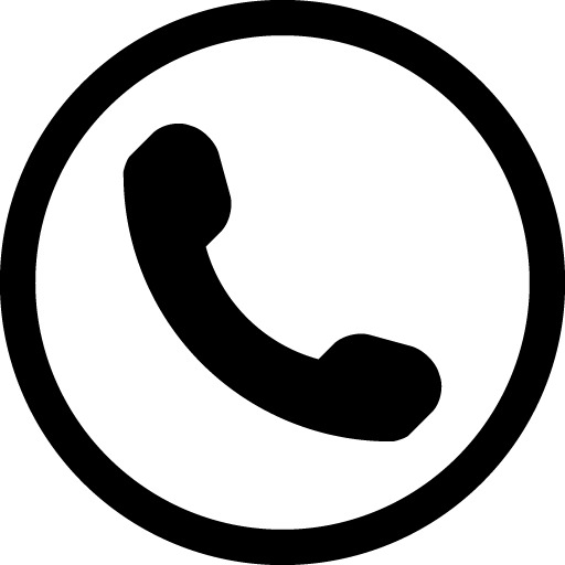 Simple Phone Icon In Circle PNG icons