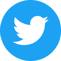 Simple Twitter Logo In Circle icons