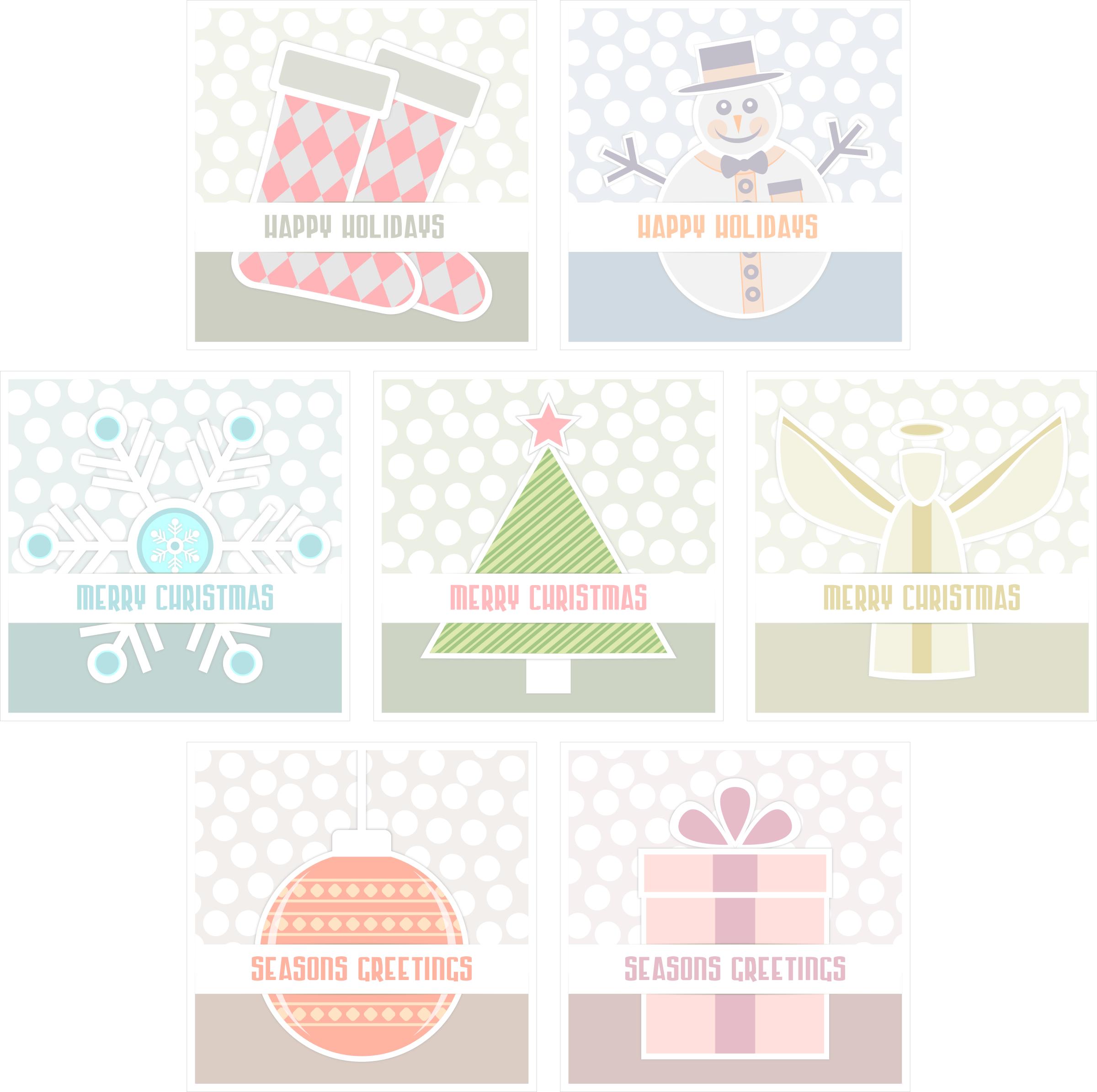 Simple Xmas Cards Set png