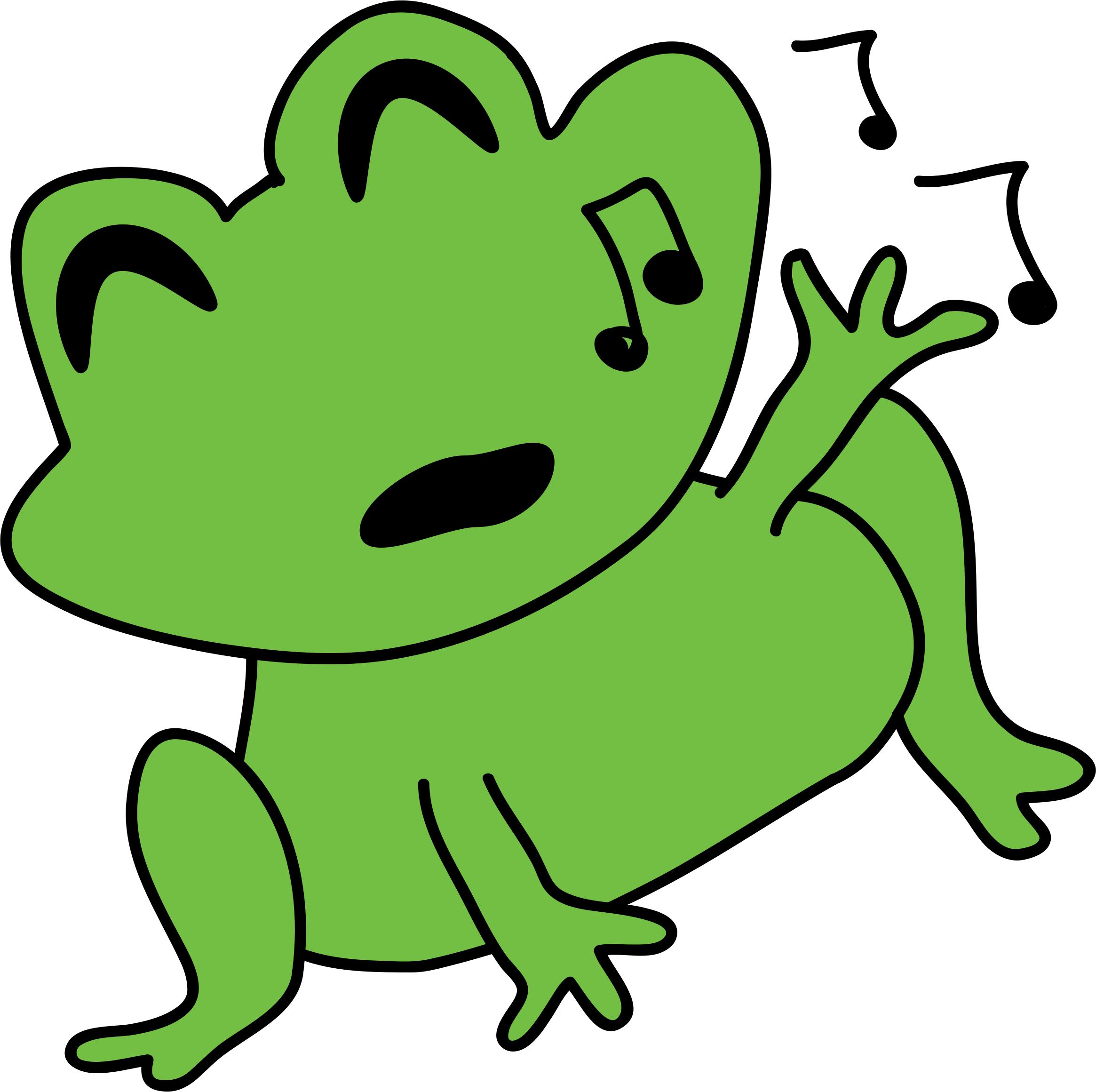 Singing frog png