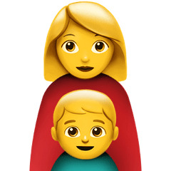Single Mother Apple Emoji PNG icons