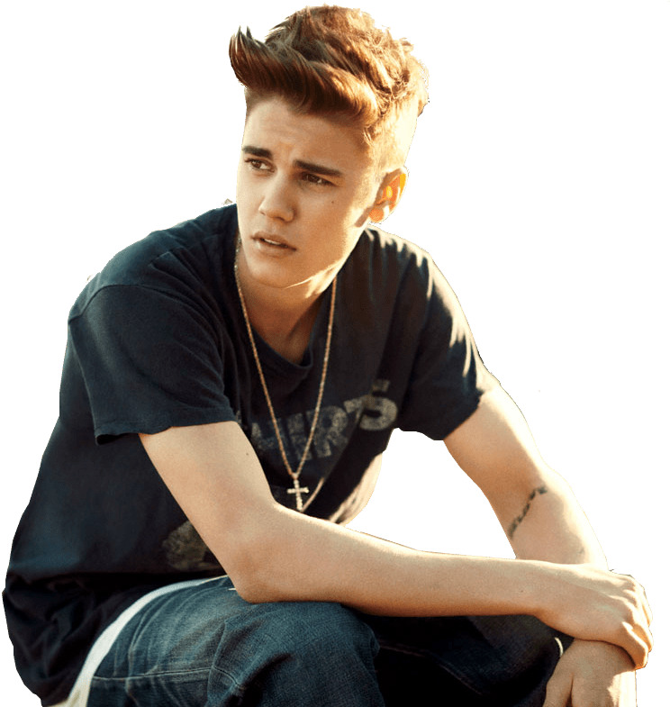 Sitting Justin Bieber png icons