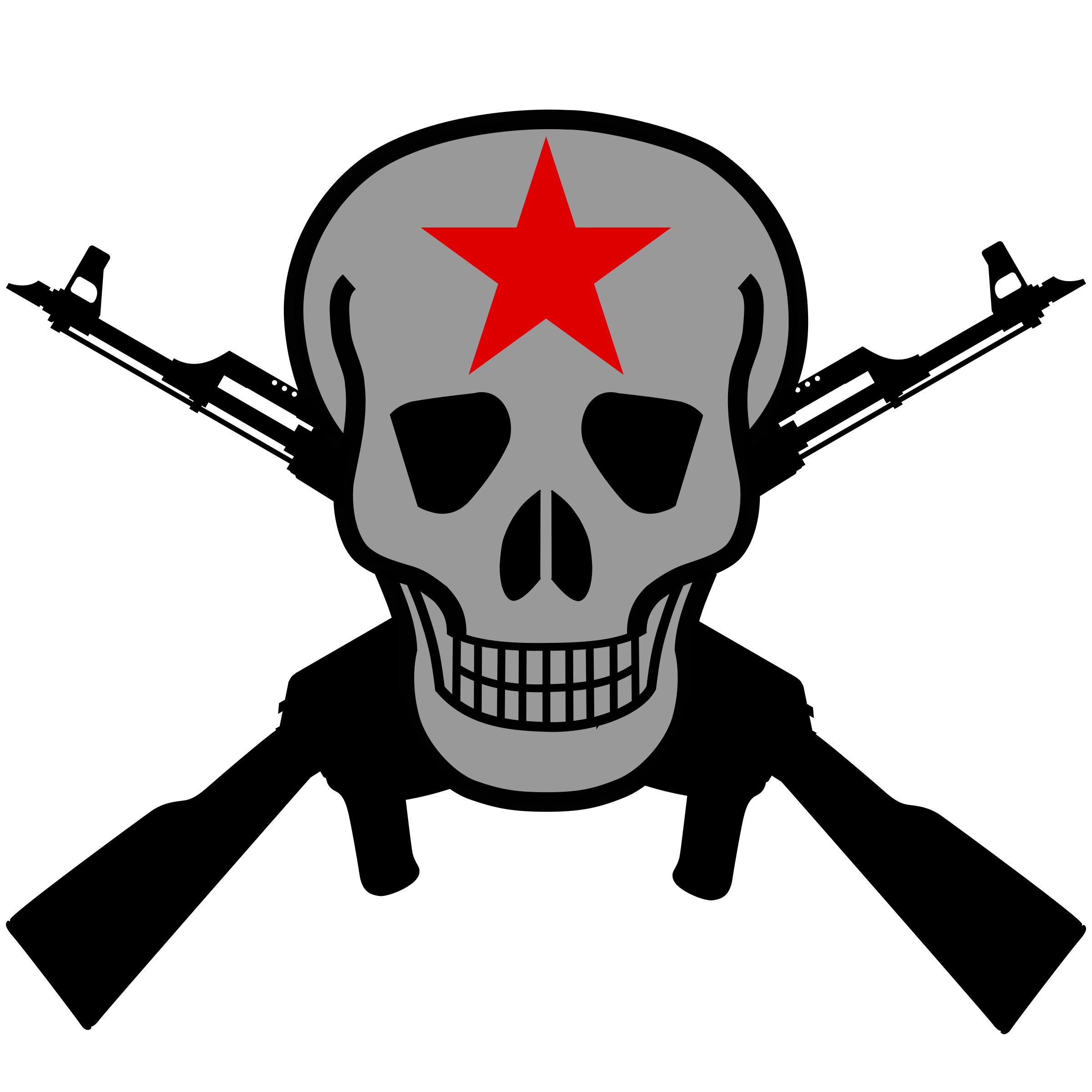 Skull and crossed guns 2 PNG icons