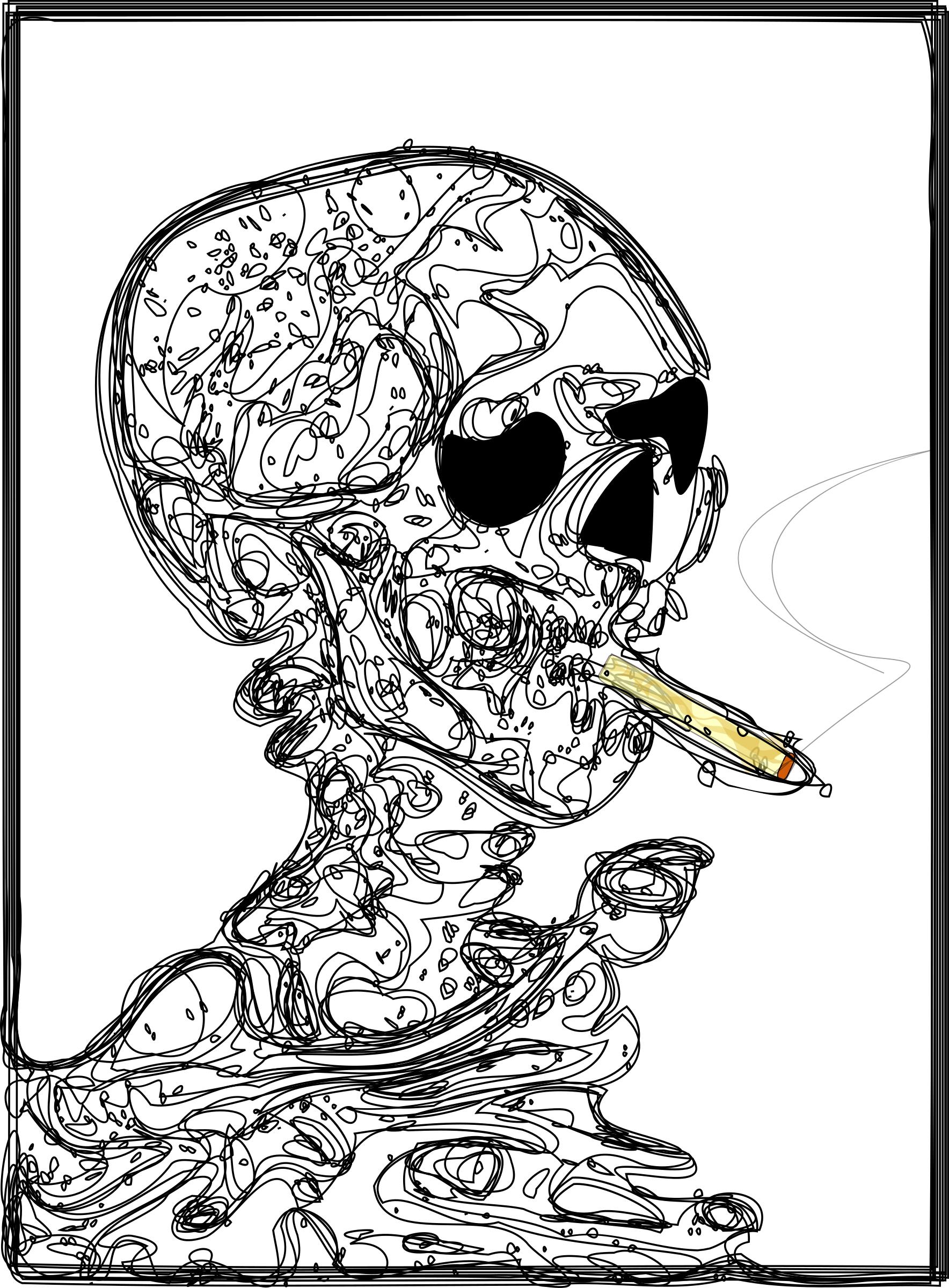 Skull Smoking png