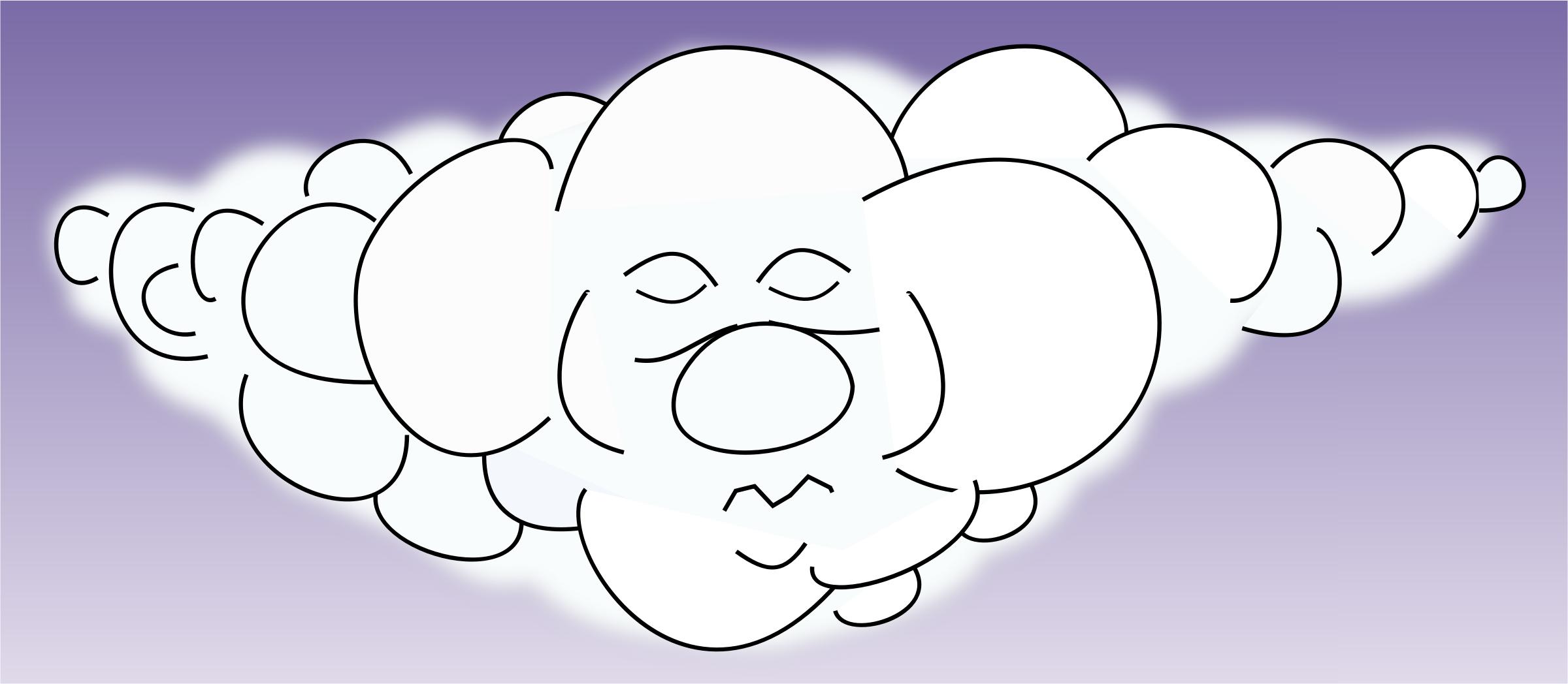 Sleeping cloud PNG icons
