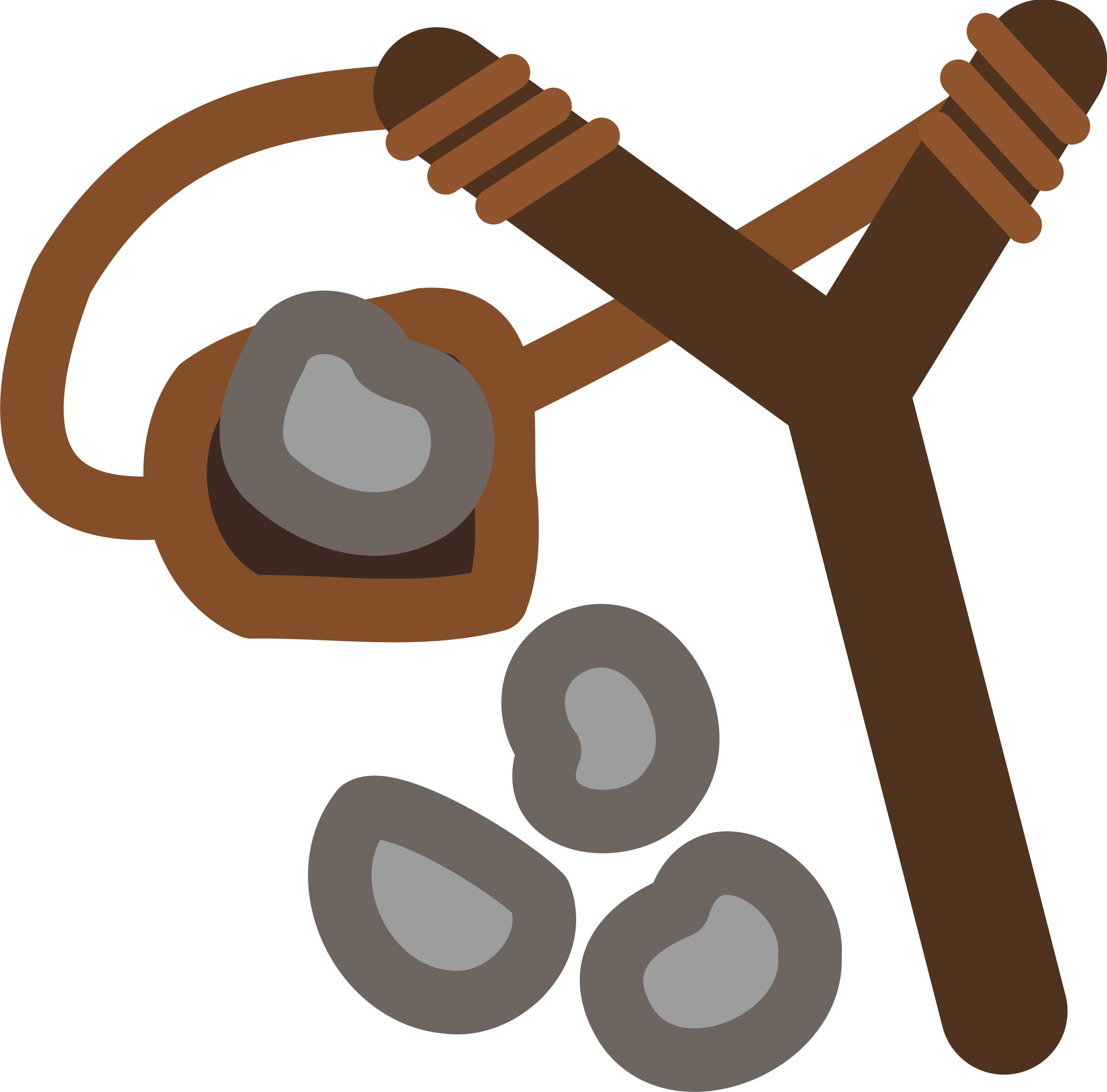 Slingshot With Stones png