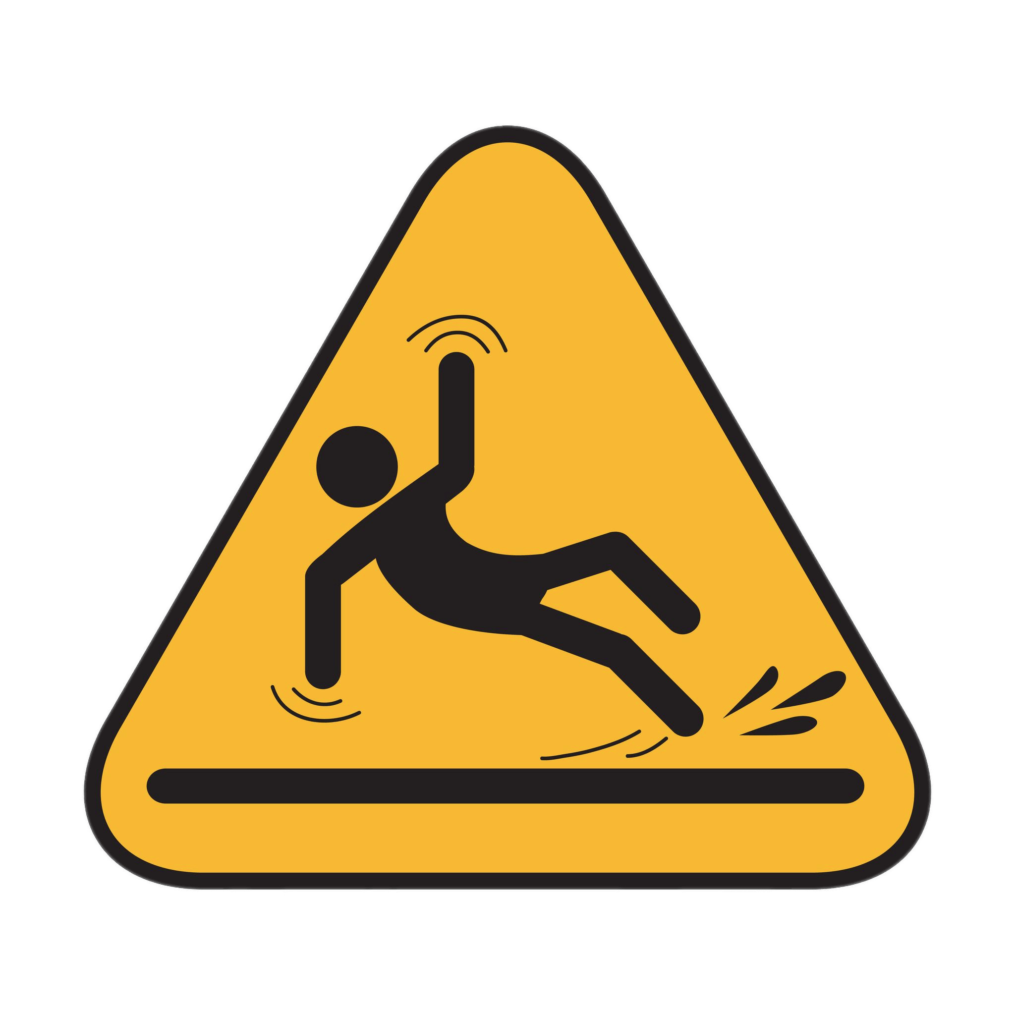 Slip and Fall Hazard Sign png icons