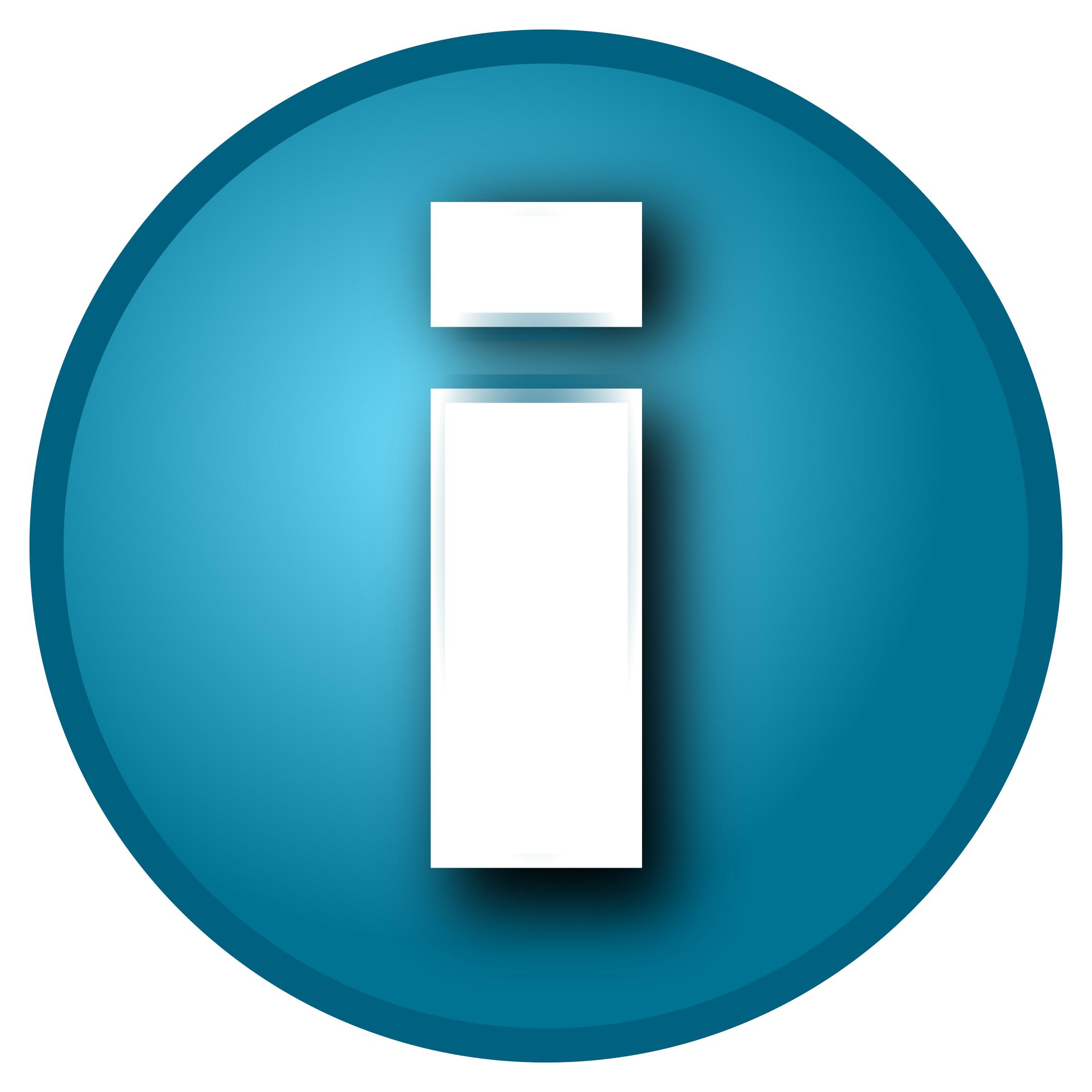 Small blue 'i' info button png