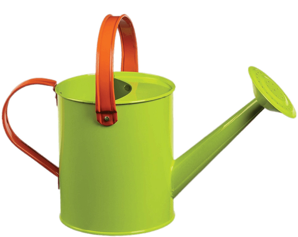 Small Green Watering Can With Red Handles png icons