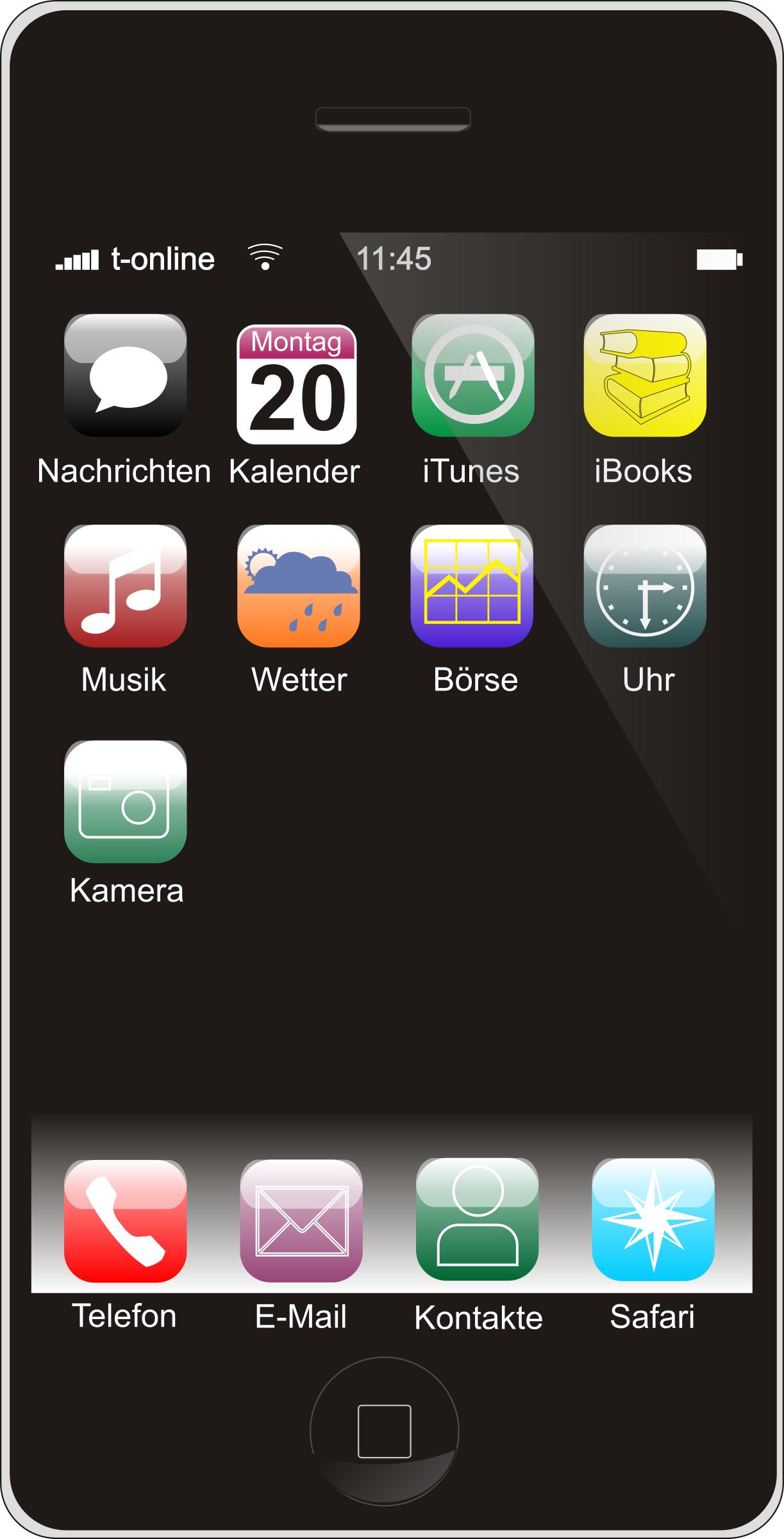 Smartphone (German Version) PNG icons