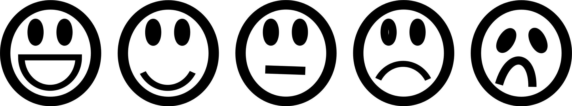 Smileys Black and White PNG icons