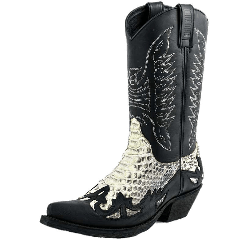 Snakeskin Black Leather Cowboy Boot icons