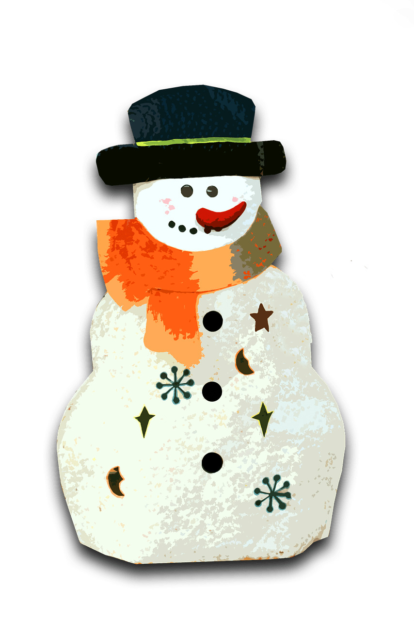 Snowman Orange Scarf icons