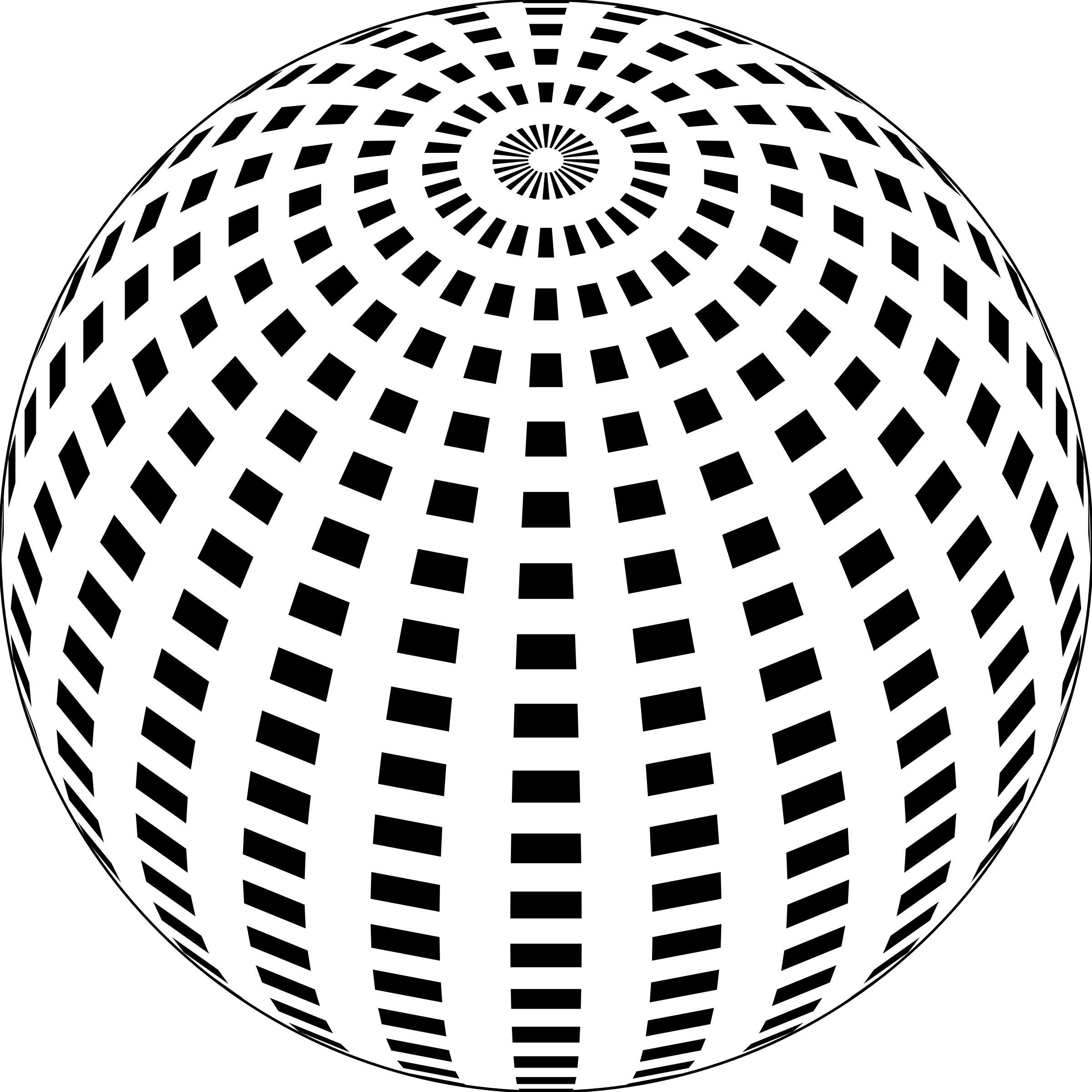 Sphere made of squares png