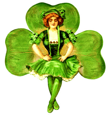 St Patrick's Day Vintage Shamrock Figure icons
