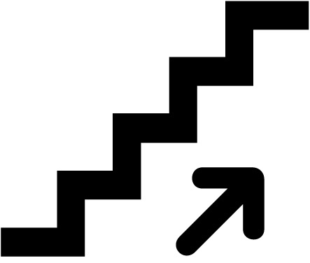 Stairs Up Pictogram icons