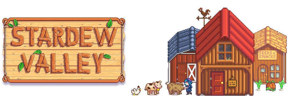 Stardew Valley Sign and Farm png
