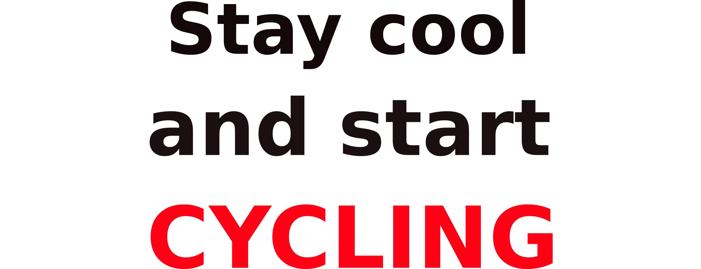 Stay cool & start cycling png
