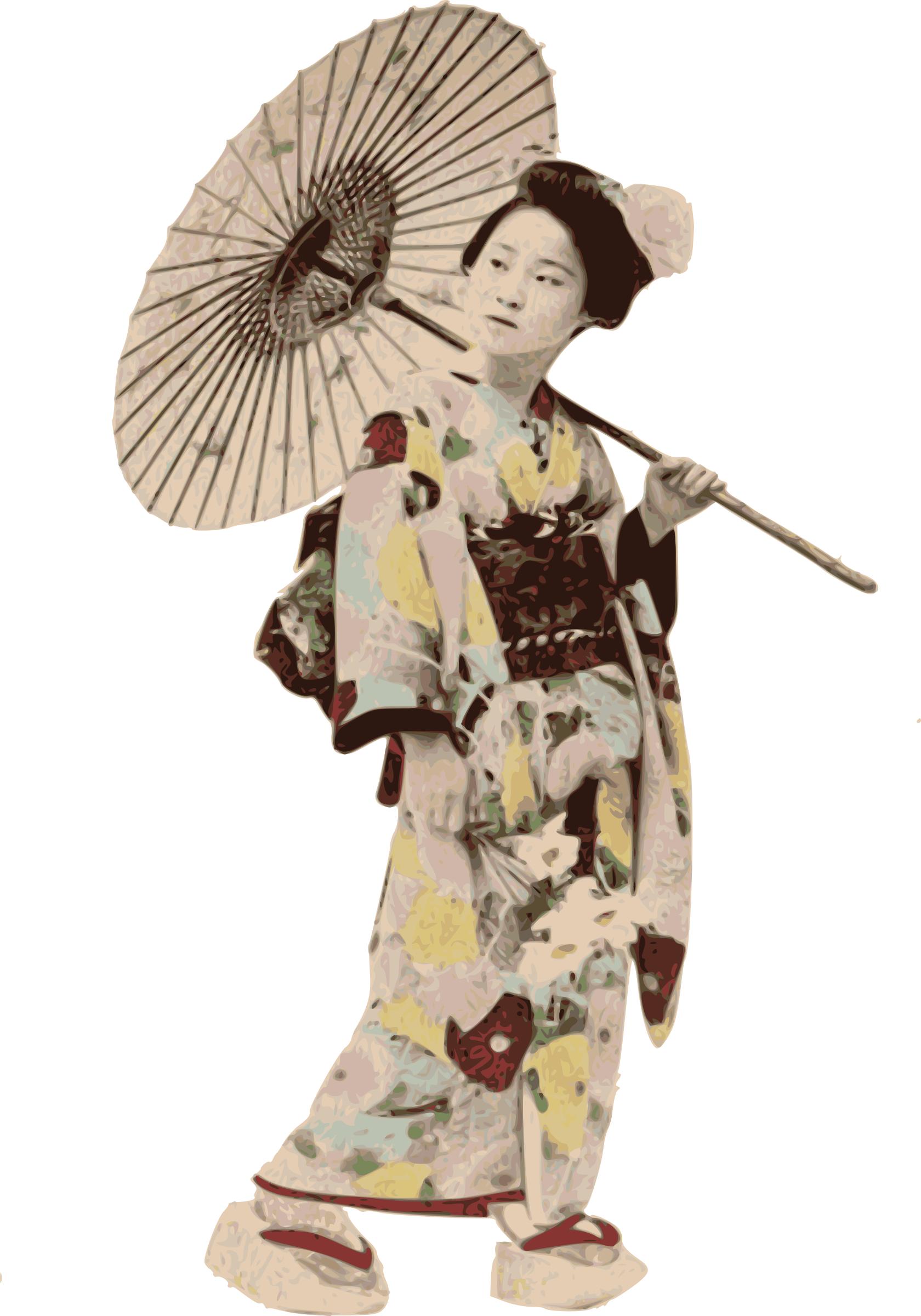 Stereotypical Kimono Lady png