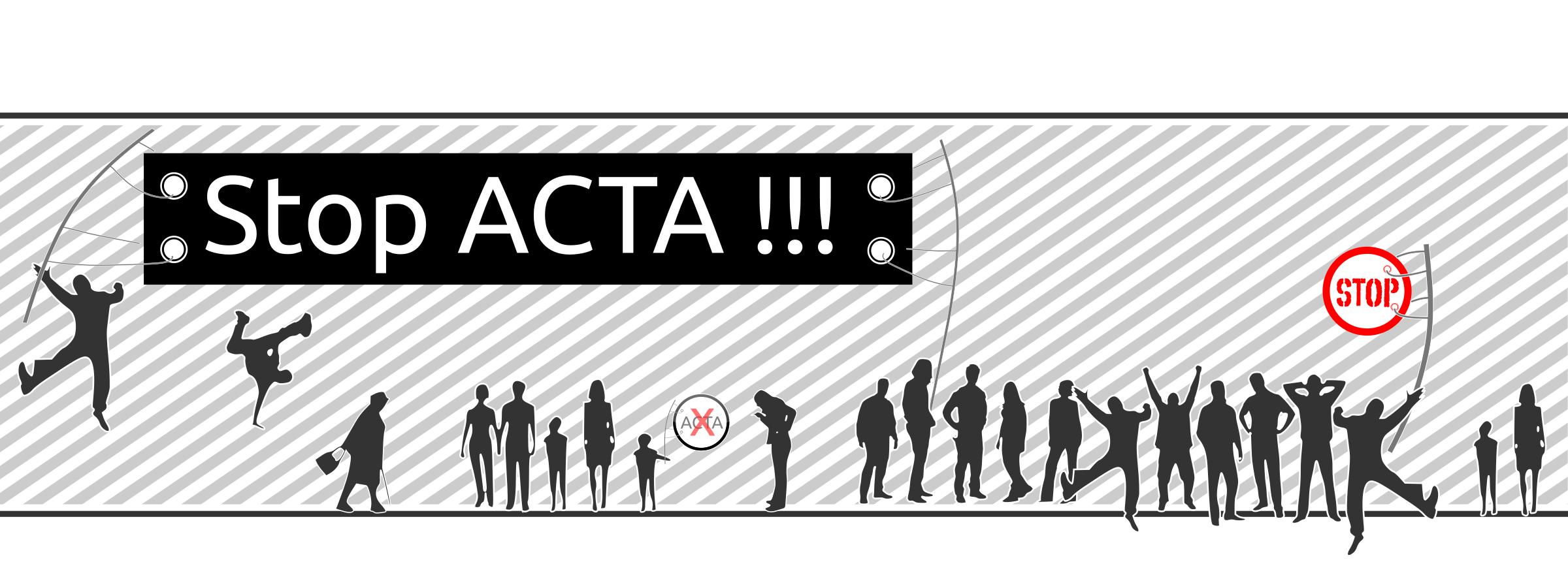 stop ACTA protest png