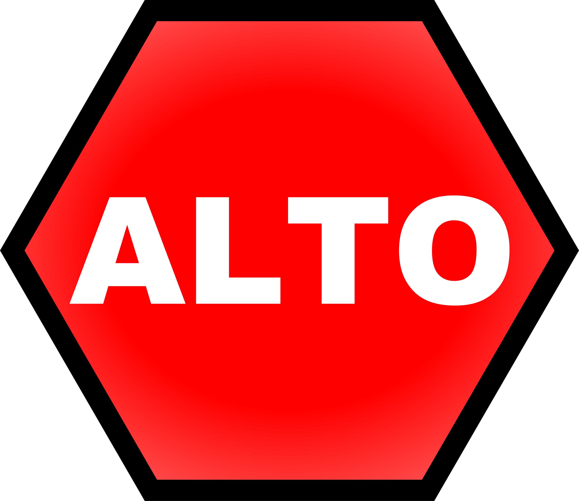 Stop signal - Señal de Alto png