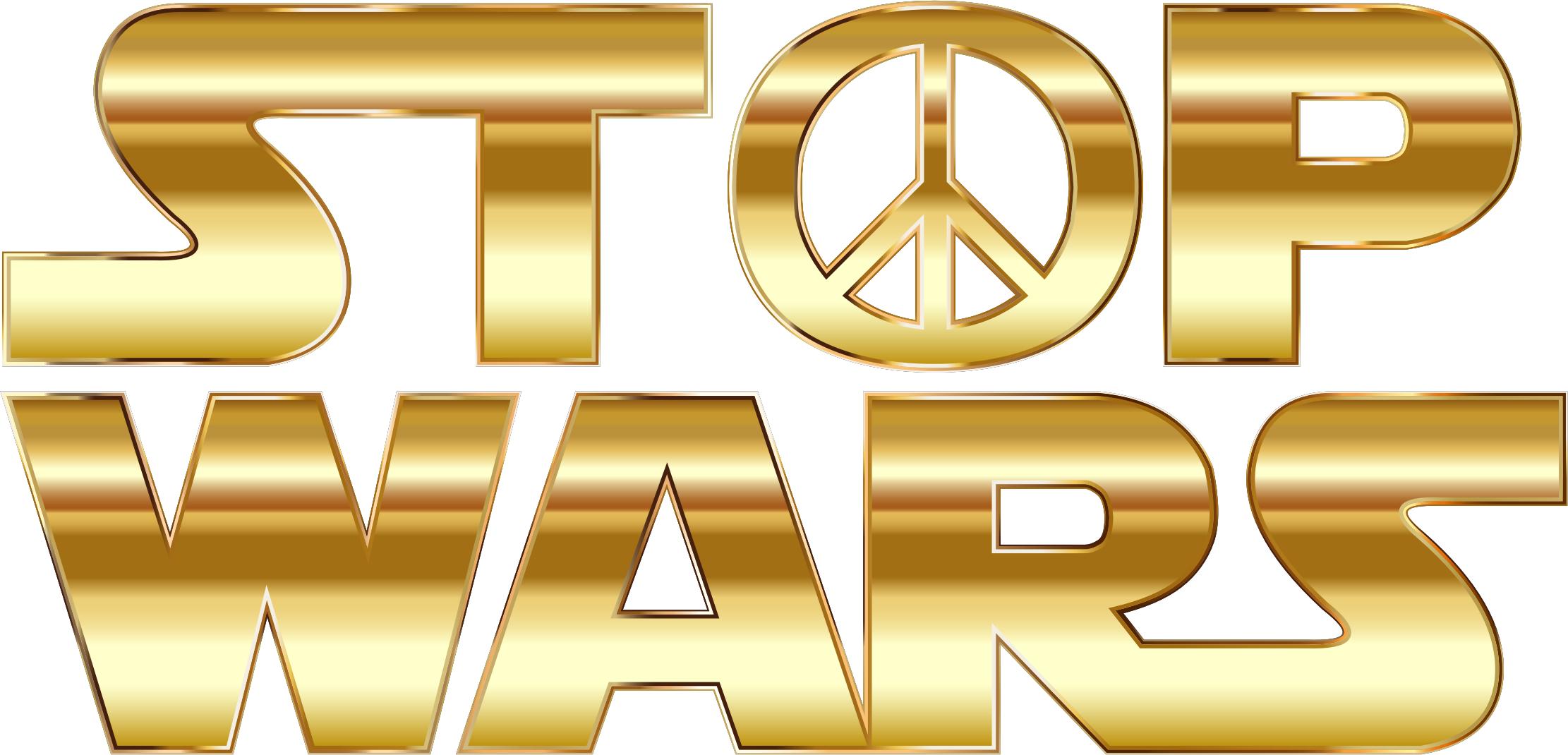 Stop Wars Gold No Background png