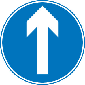 Straight Ahead Traffic Sign icons