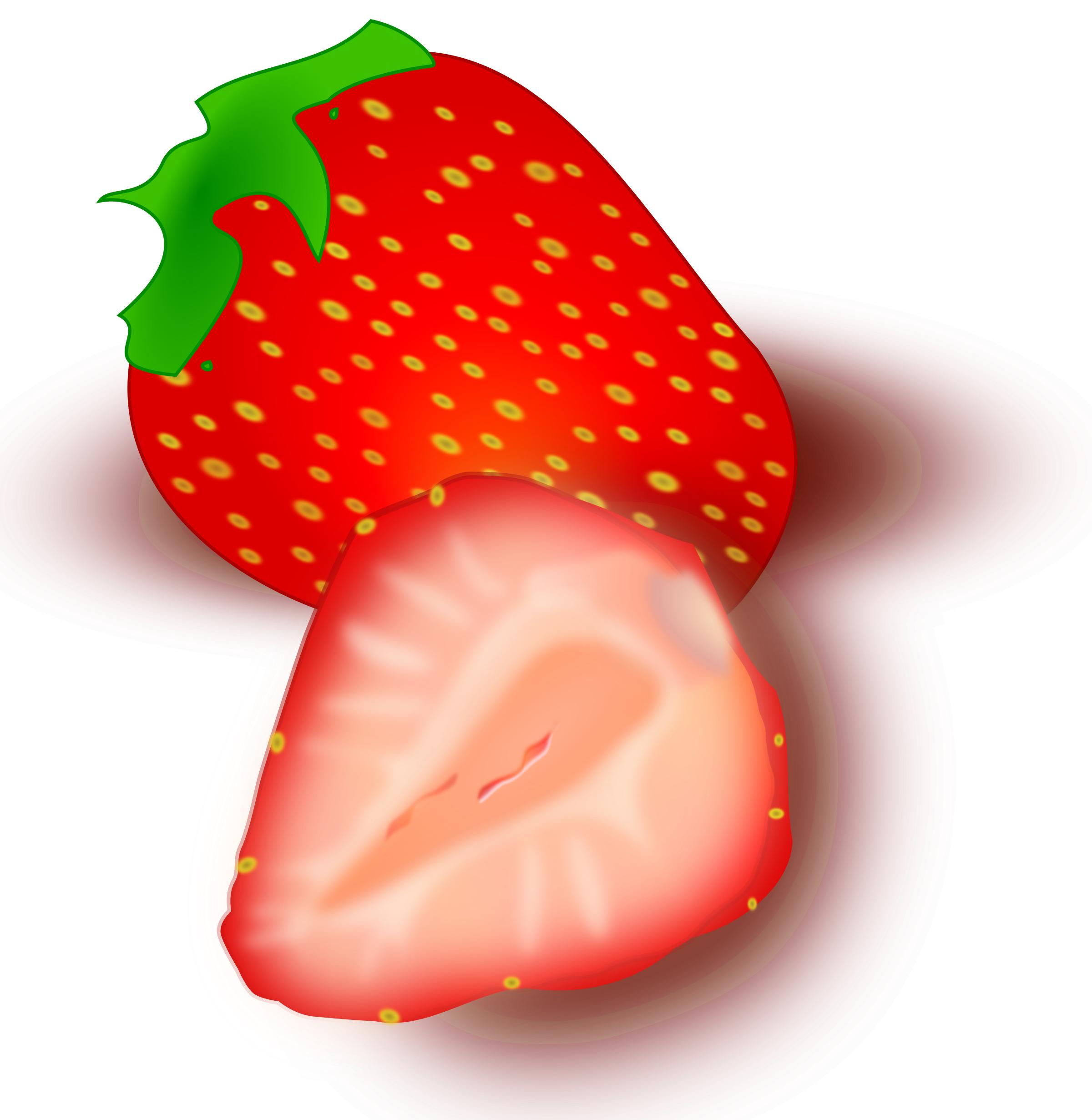 strawberry flat shaded png