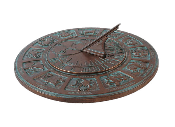 Sun Dial With Horoscope icons