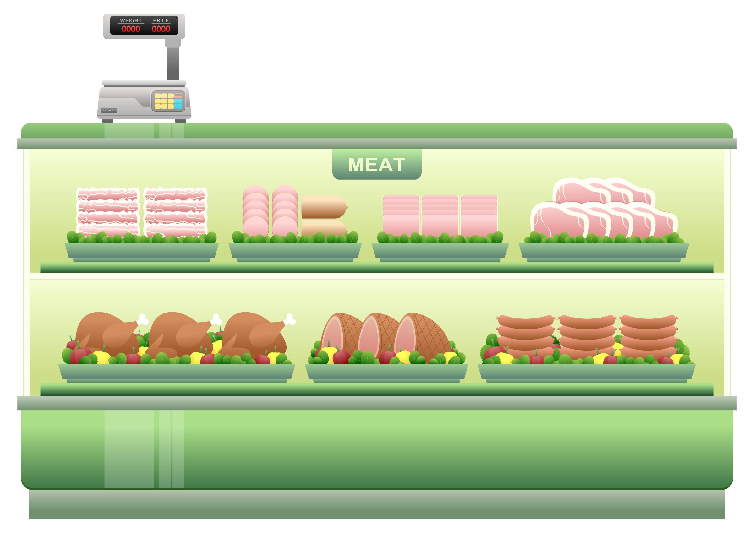 Supermarket Meat Counter png