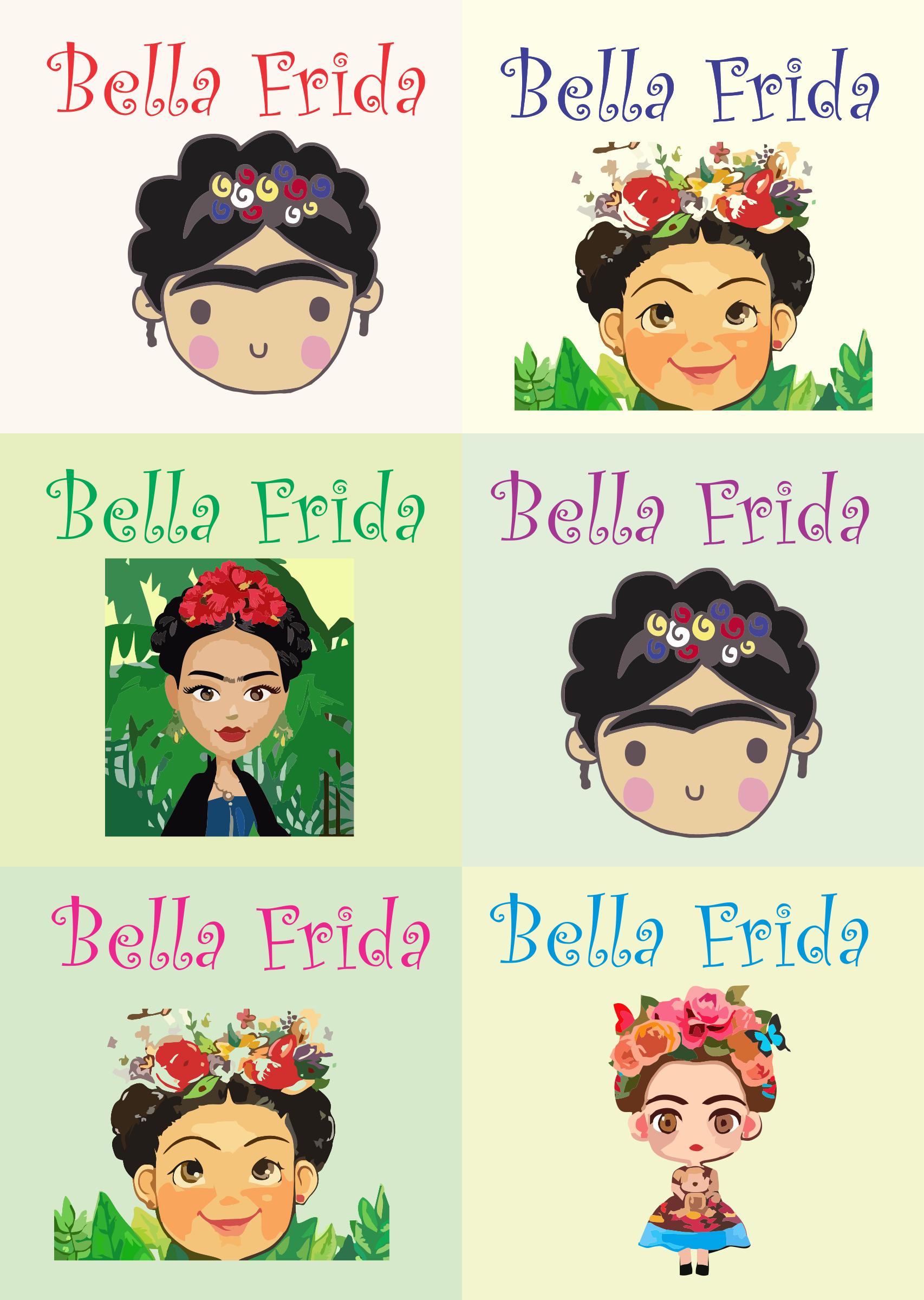 Tarjetas Frida Kahlo serie icons