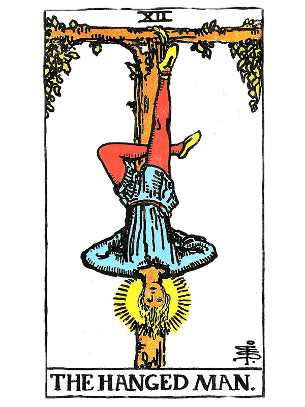 Tarot Card the Hanged Man icons