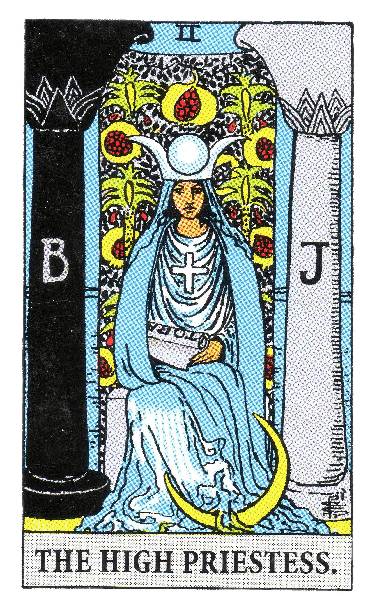 Tarot Card the High Priestess icons