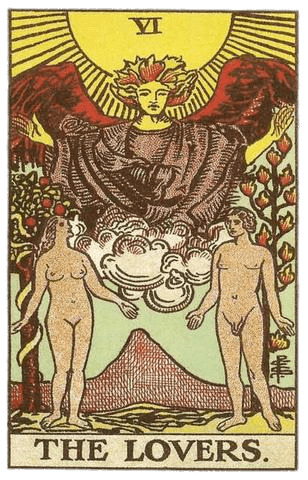 Tarot Card the Lovers png