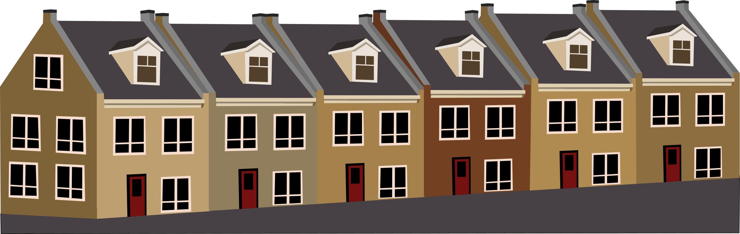Tarraced houses icons