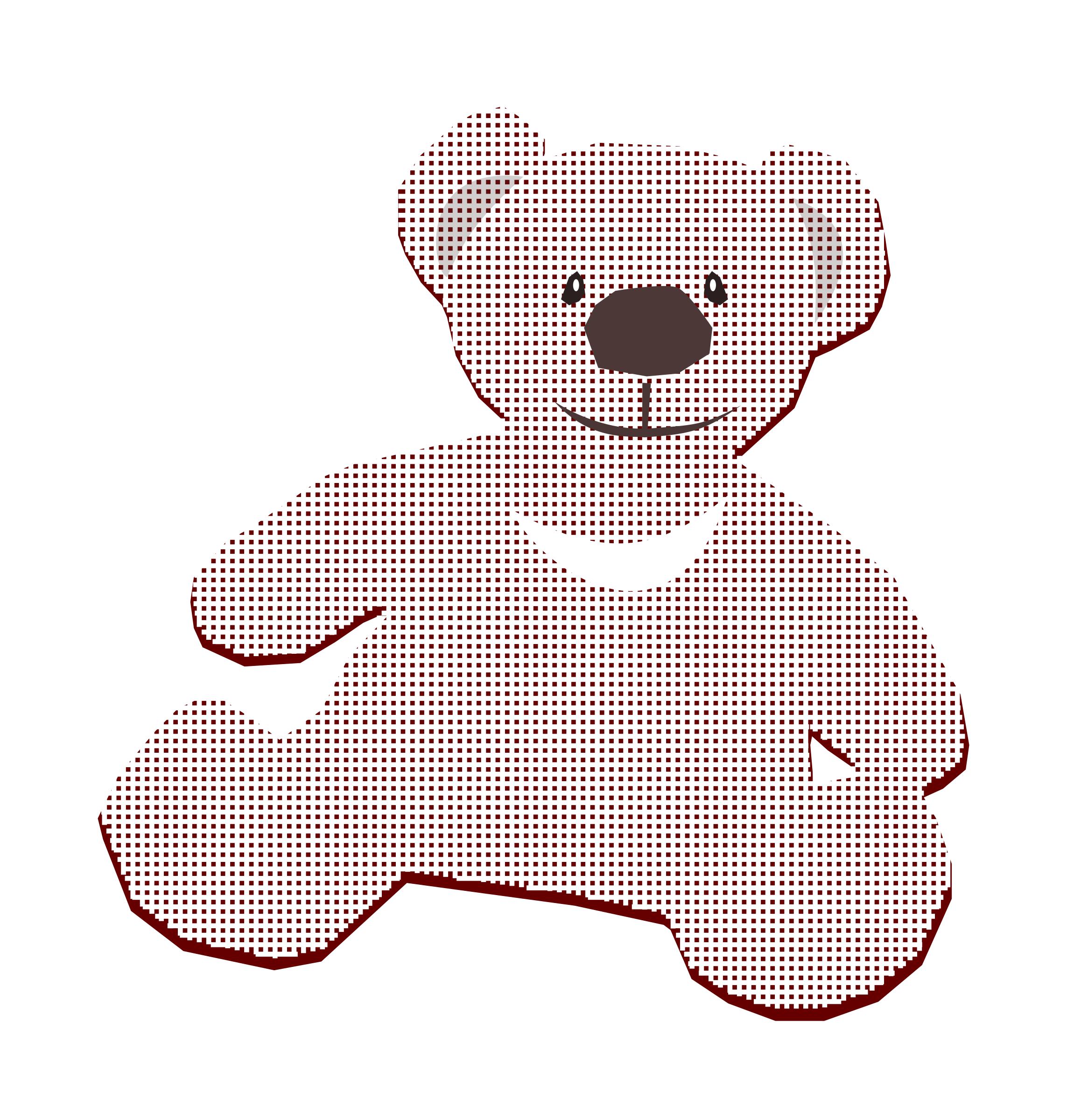 teddy cross-hatched png