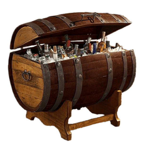 Tequila Barrel Ice Chest png