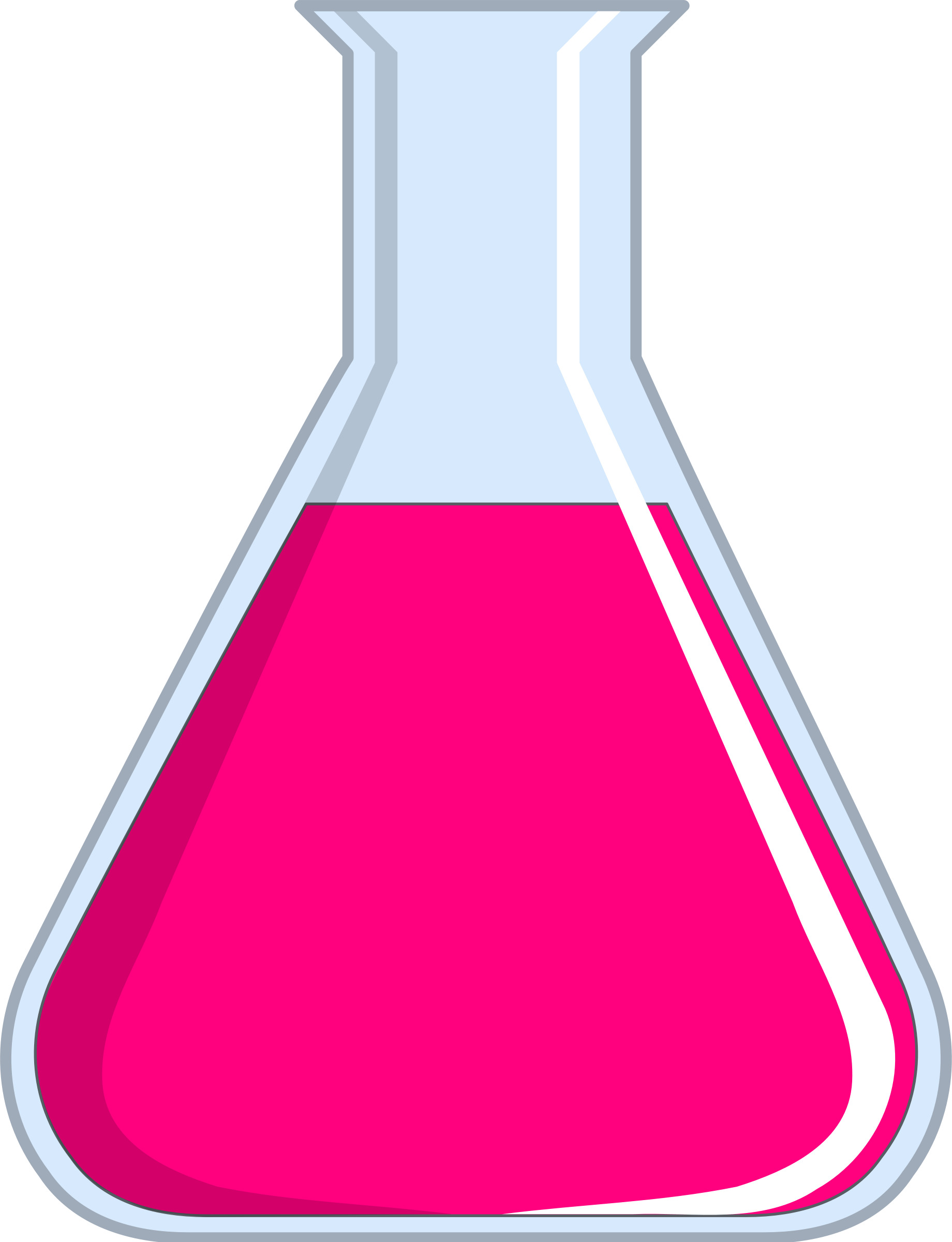 Test Tube Containing Pink Liquid icons