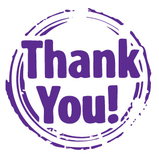 Thank You Purple Stamp png icons
