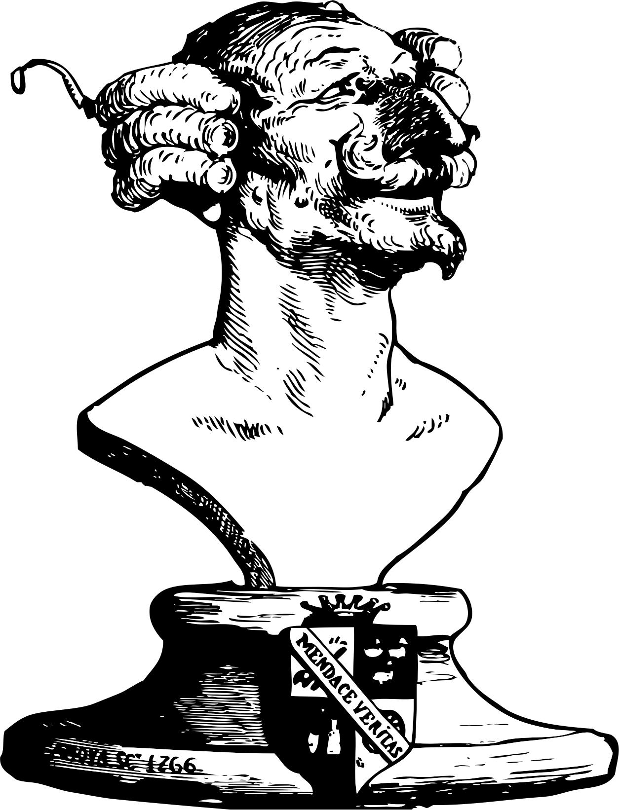 The bust of Baron von Munchausen png