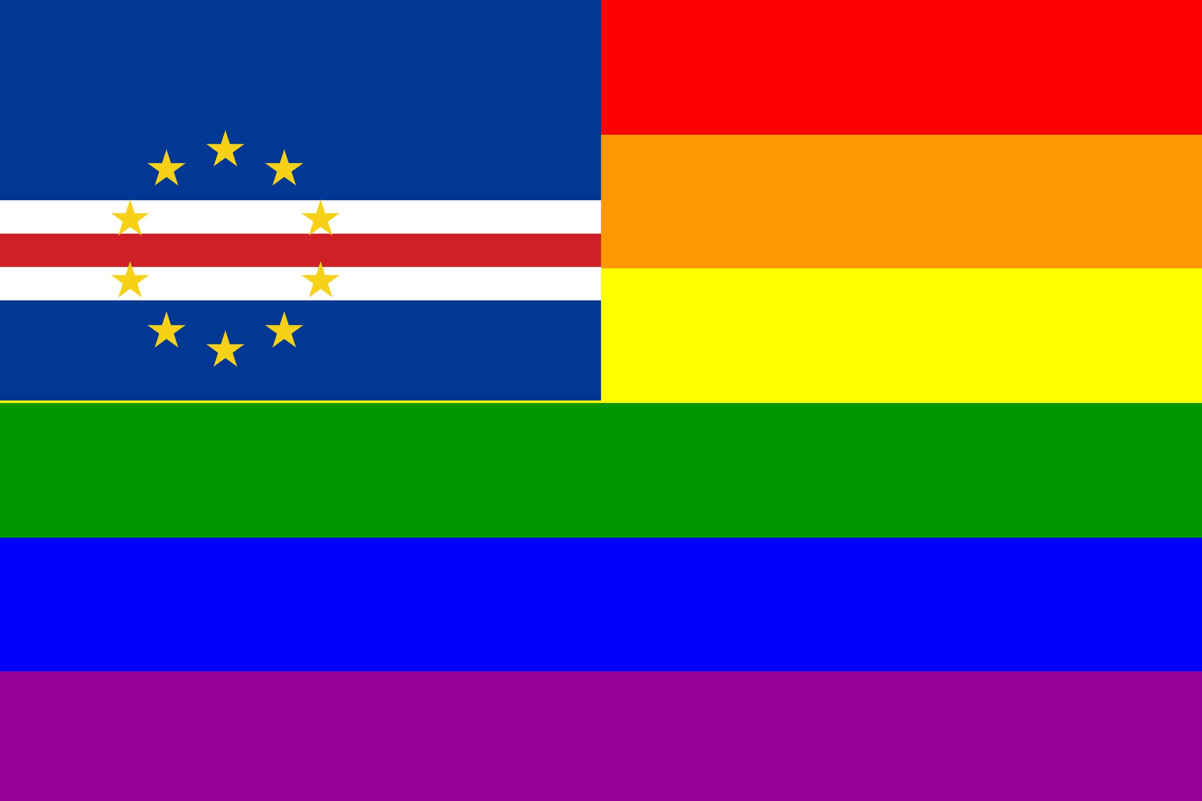 The Cape Verde Rainbow Flag png